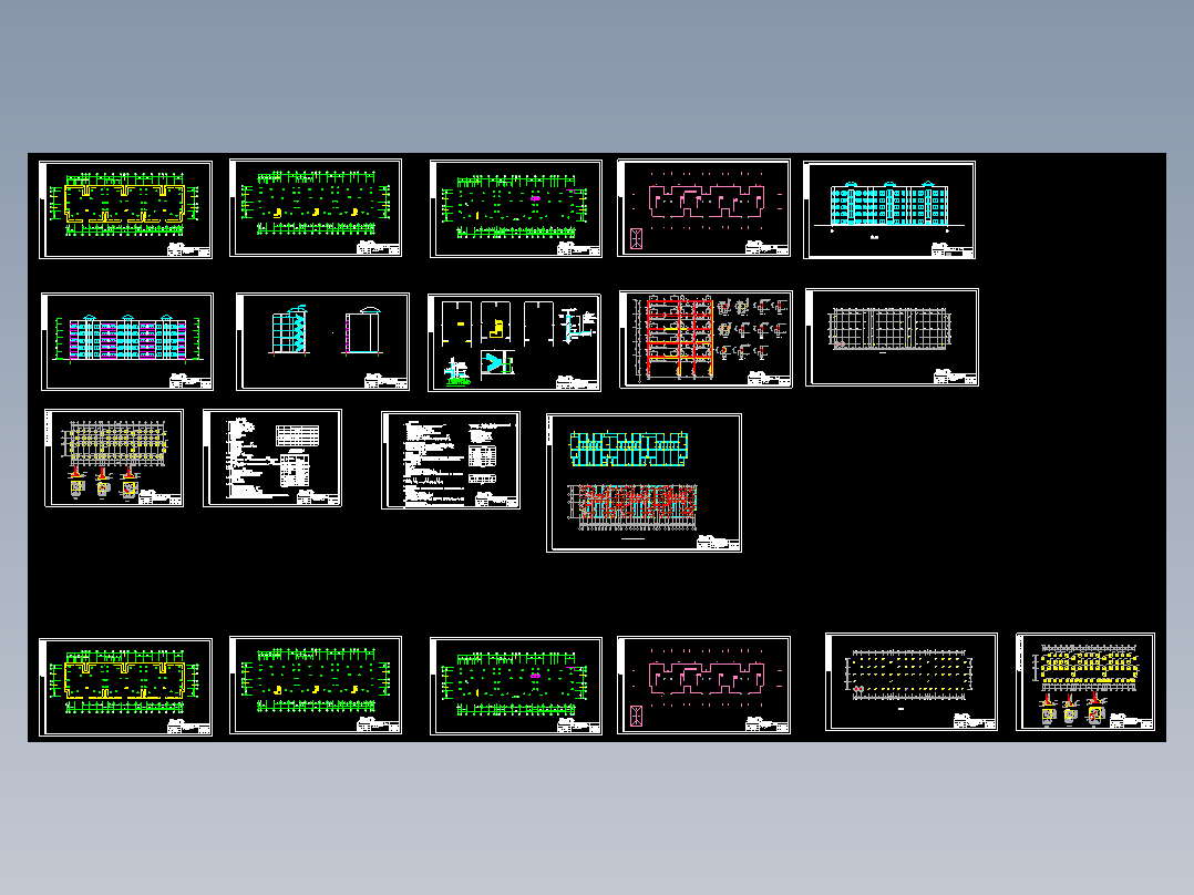 【5层】3600平米五层框架住宅楼（计算书、建筑、结构图）