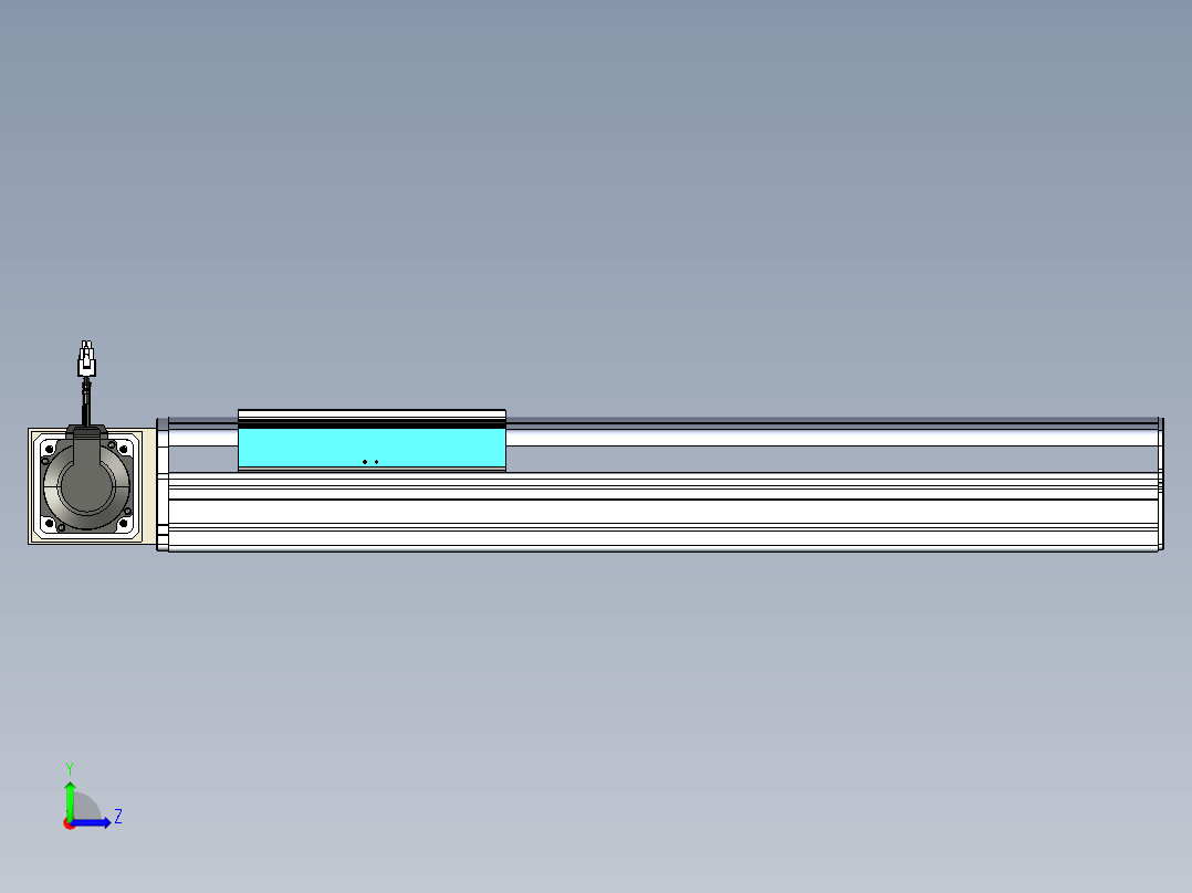 同步带滑台-半封闭B22-L100-C-S450-L-P75-D3-N5左视图