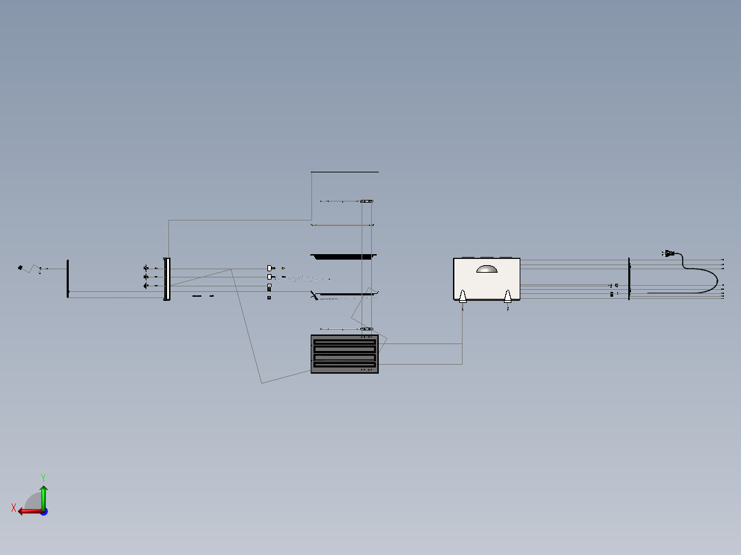 电动迷你烤箱后视图