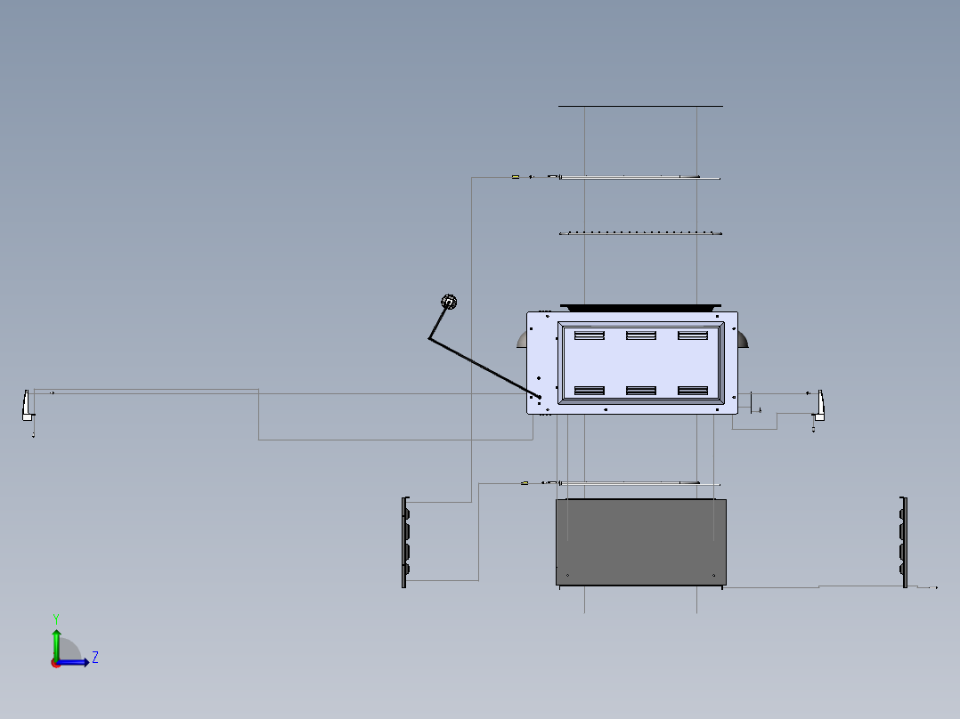 电动迷你烤箱左视图