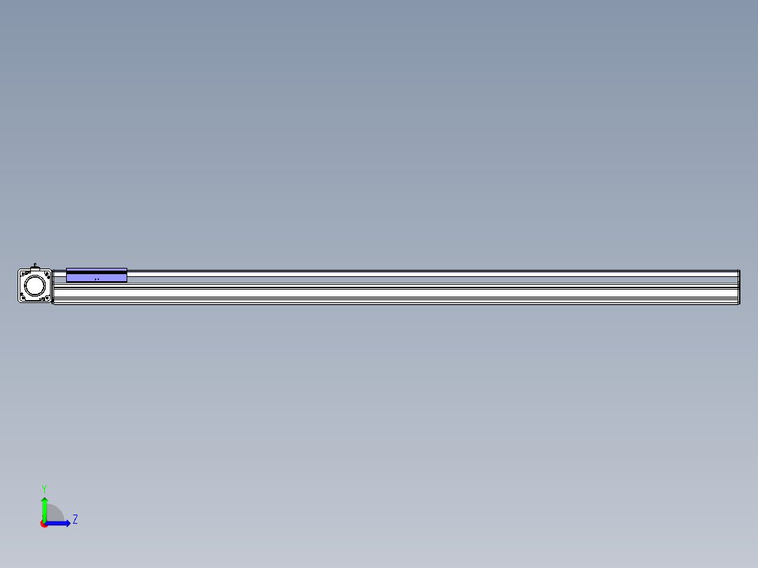 同步带滑台-半封闭B17-L100-S1550-L-P75-D3-N3左视图
