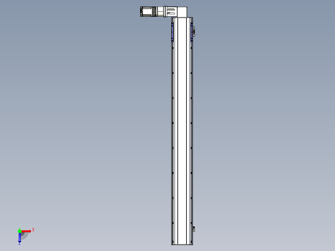 同步带滑台-半封闭B17-L100-S1550-L-P75-D3-N3俯视图