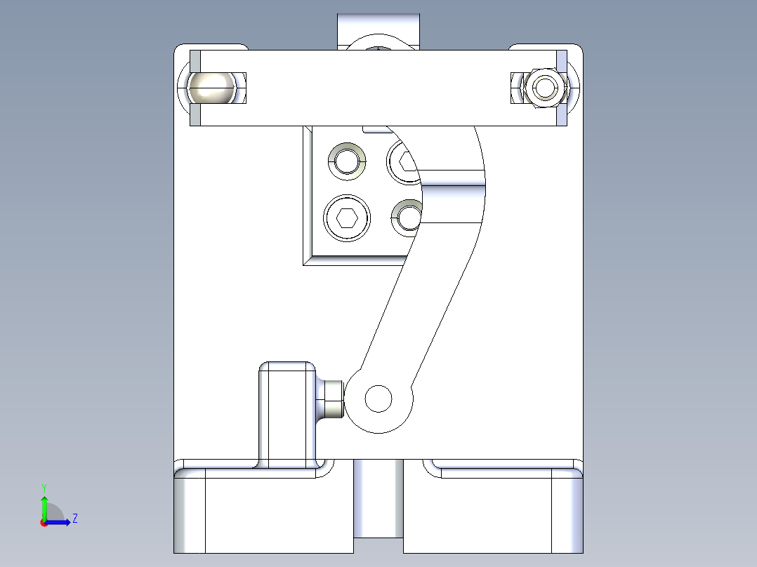 转向臂同时铣两平面夹具+三维模型三维SW+CAD左视图