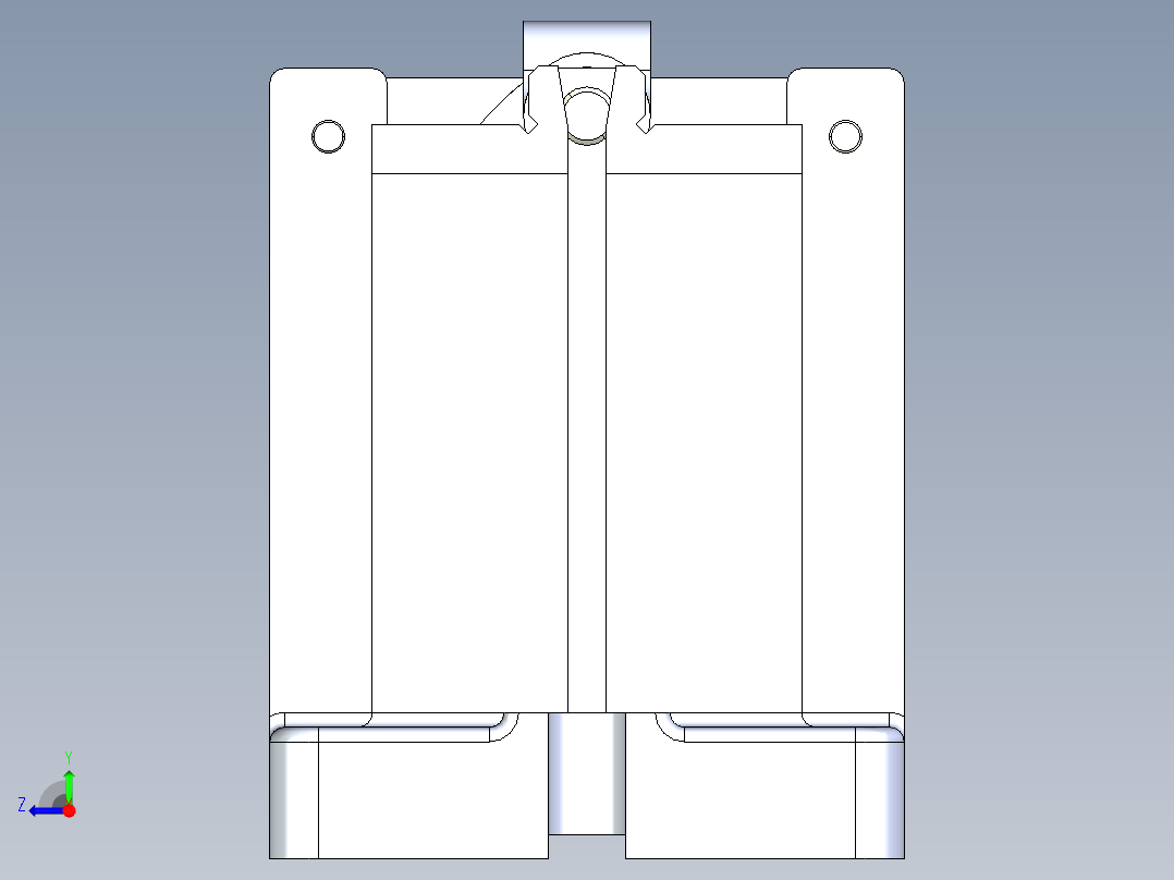 转向臂同时铣两平面夹具+三维模型三维SW+CAD右视图