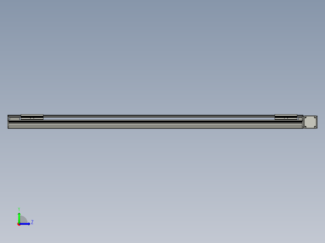 直线模组LHB17-L40-S1700-R(B)设计图纸左视图