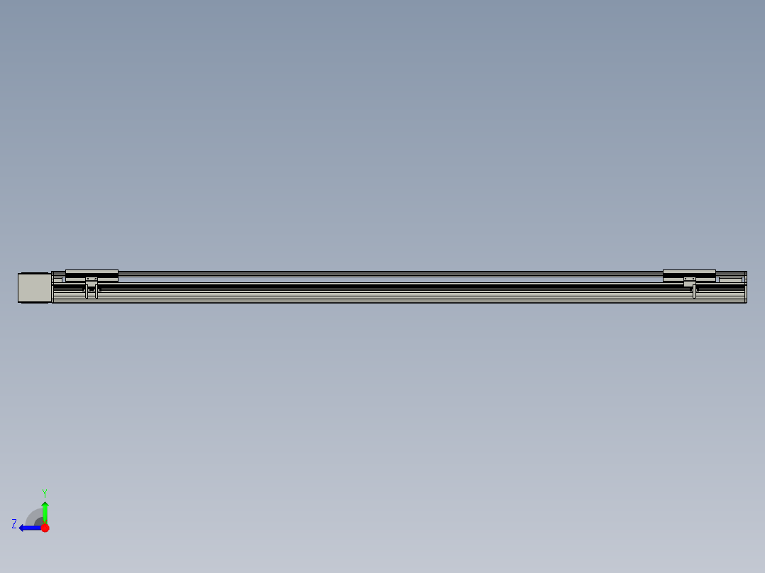 直线模组LHB17-L40-S1700-R(B)设计图纸右视图