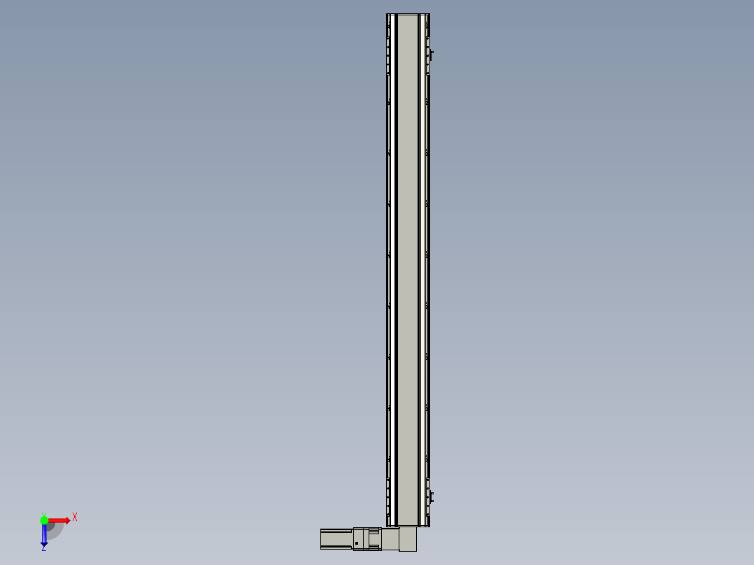 直线模组LHB17-L40-S1700-R(B)设计图纸俯视图