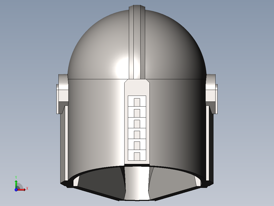幻想的头盔前视图