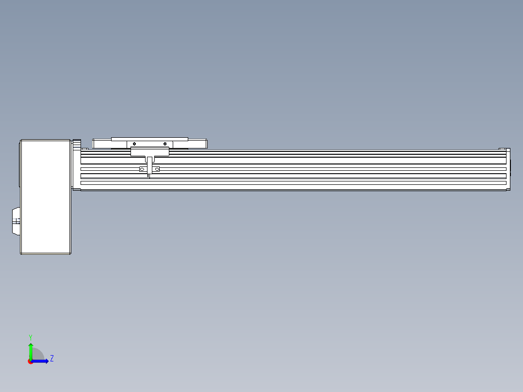 同步带全封闭直线模组TPA-HCB-110D-90-L350-RP-C-P40-N3左视图