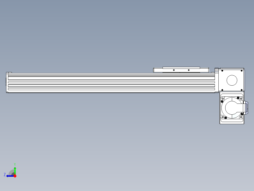 同步带全封闭直线模组TPA-HCB-110D-90-L350-RP-C-P40-N3右视图