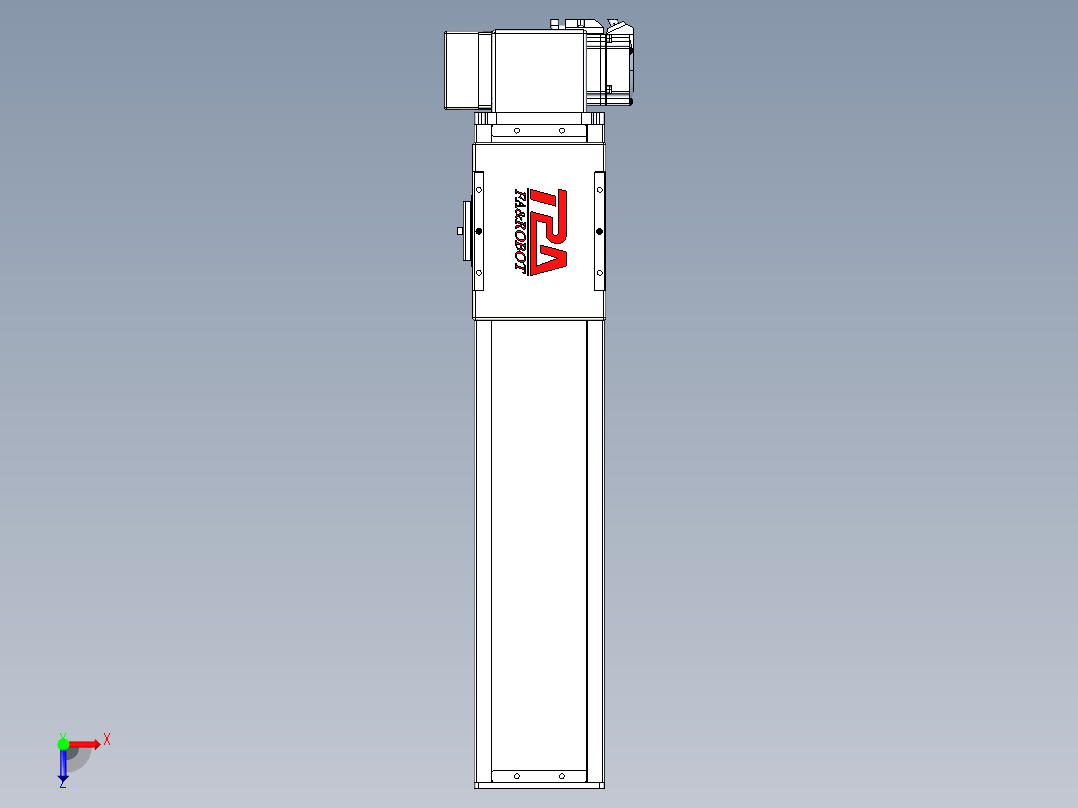 同步带全封闭直线模组TPA-HCB-110D-90-L350-RP-C-P40-N3俯视图