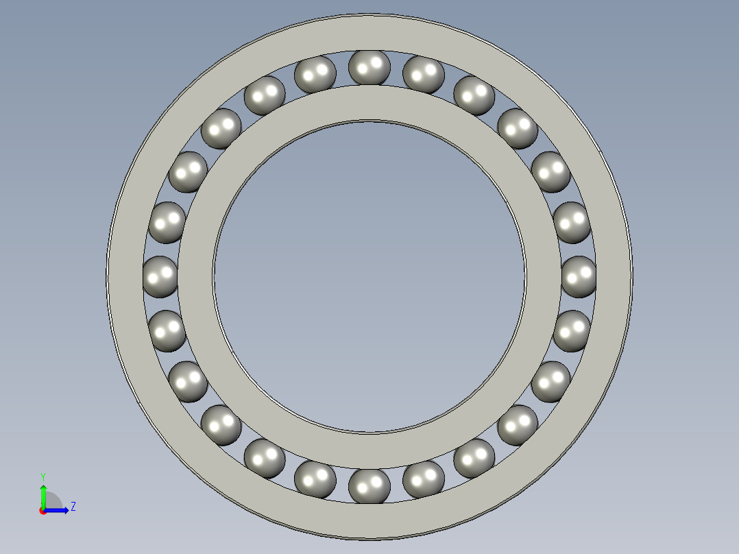 深沟球轴承16008左视图