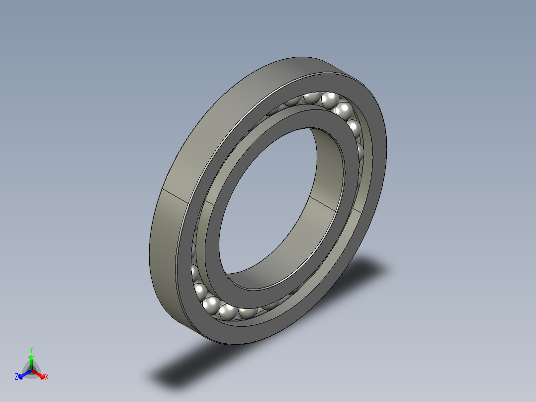 深沟球轴承16008正等轴测图