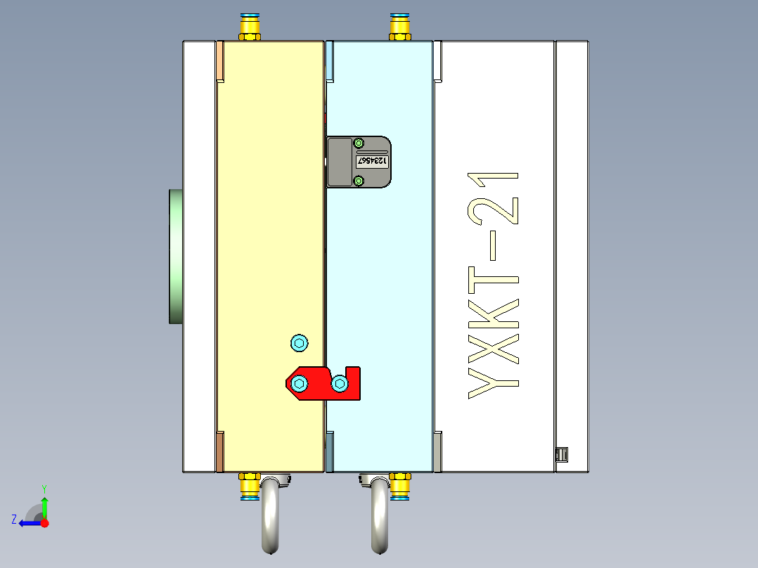 游戏手柄盖注射模具右视图