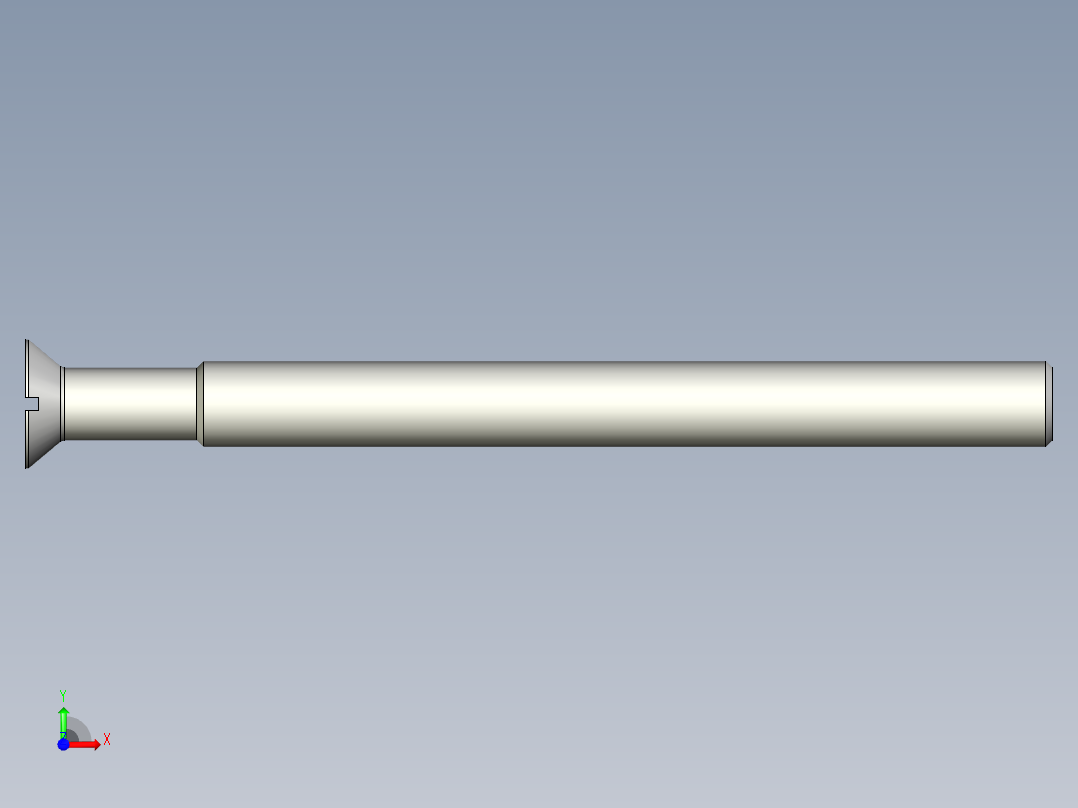 沉头螺钉-Screw_-M20-L240_200-30-3x3-40_-Countersunk_head.stp前视图