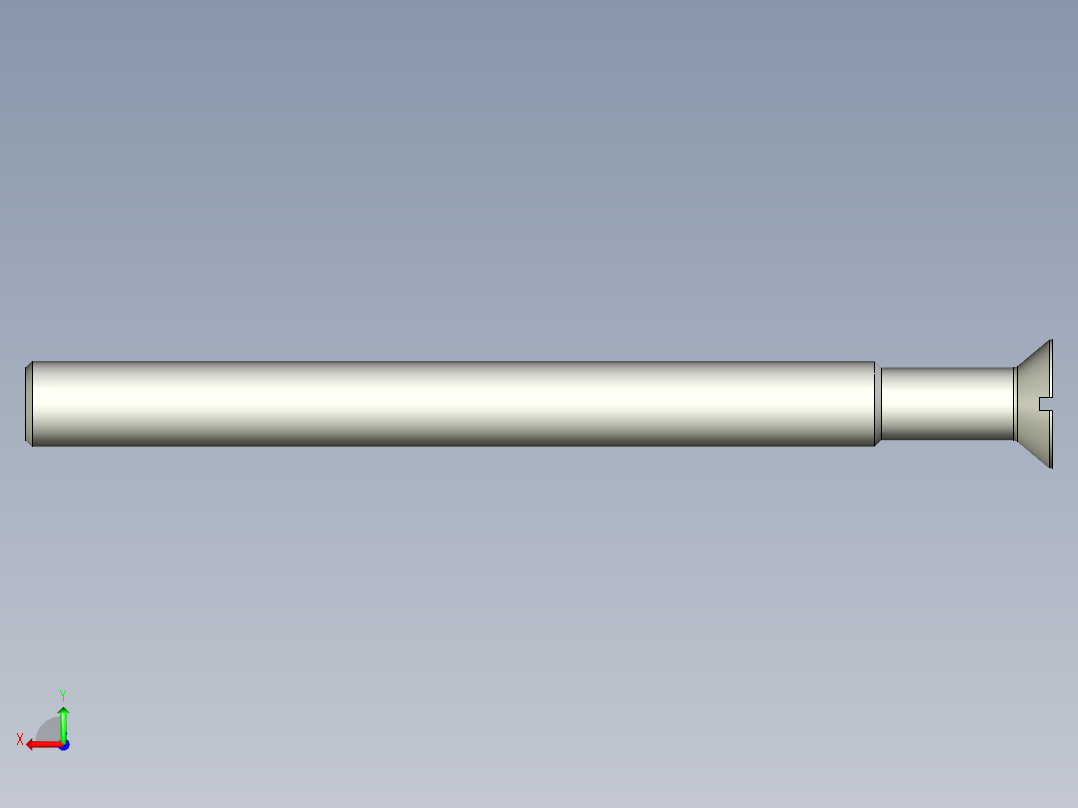 沉头螺钉-Screw_-M20-L240_200-30-3x3-40_-Countersunk_head.stp后视图