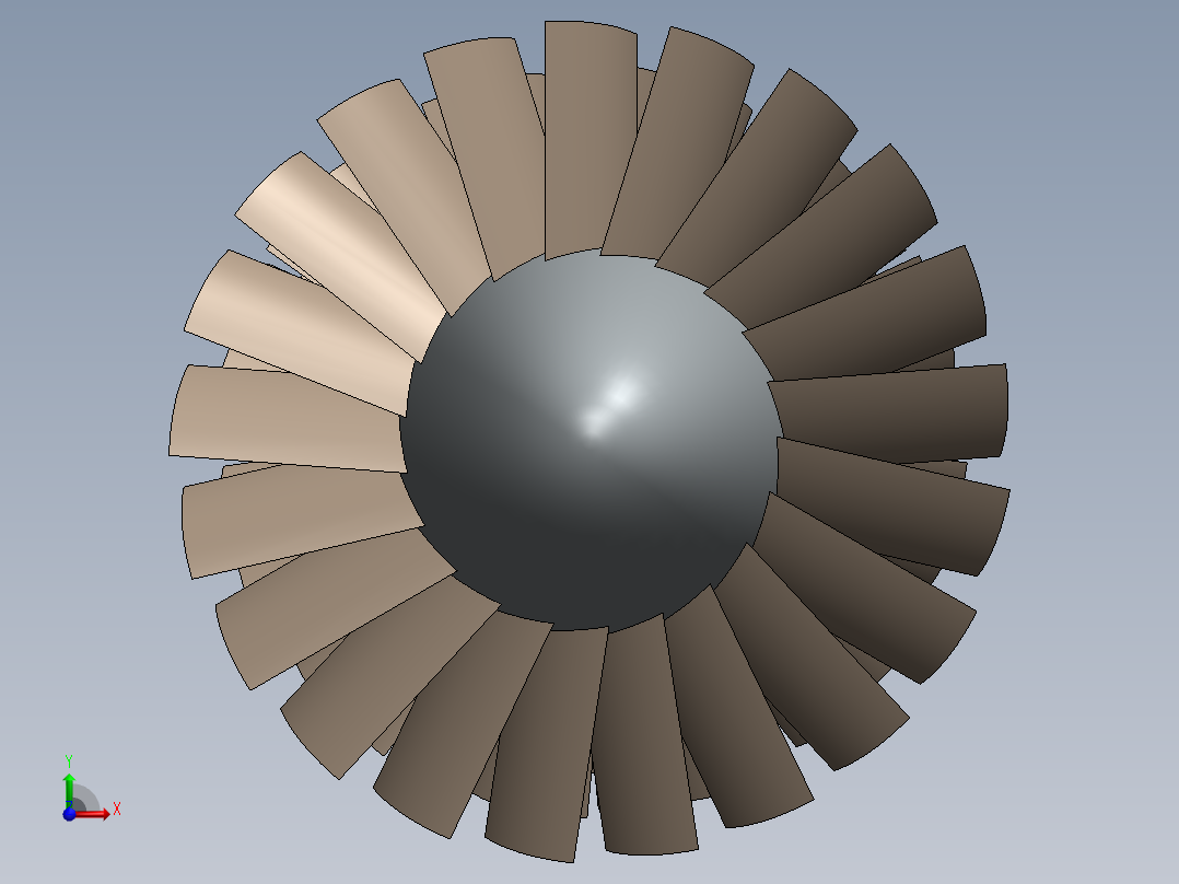 轴向喷气发动机前视图