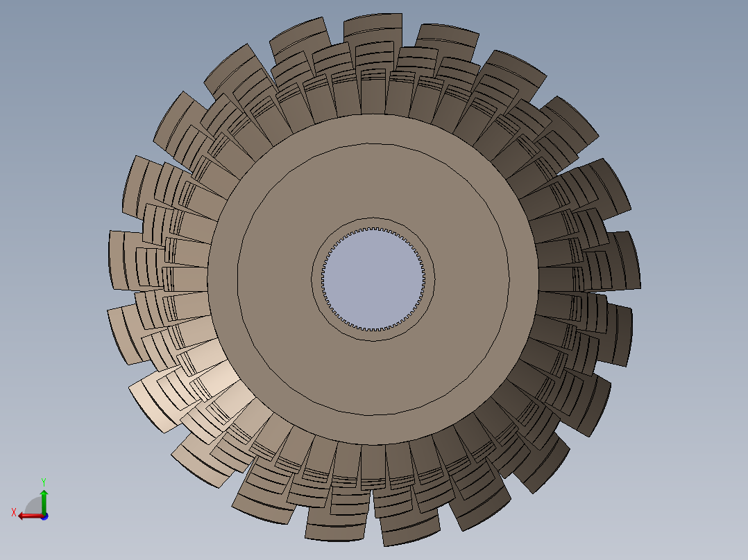 轴向喷气发动机后视图