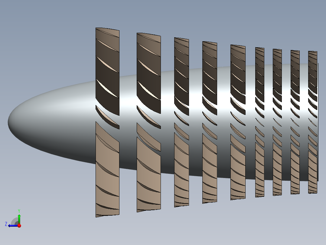 轴向喷气发动机右视图
