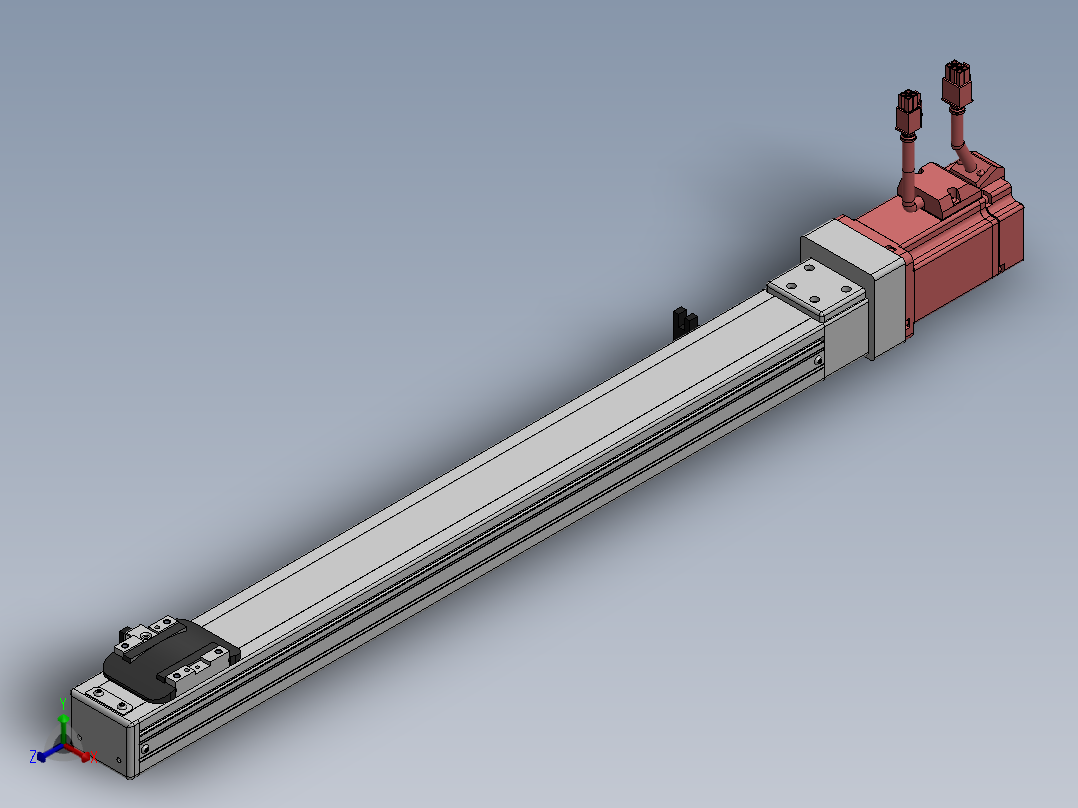 精密模组MY50-T10-450L-BC-P20B-C4-C正等轴测图