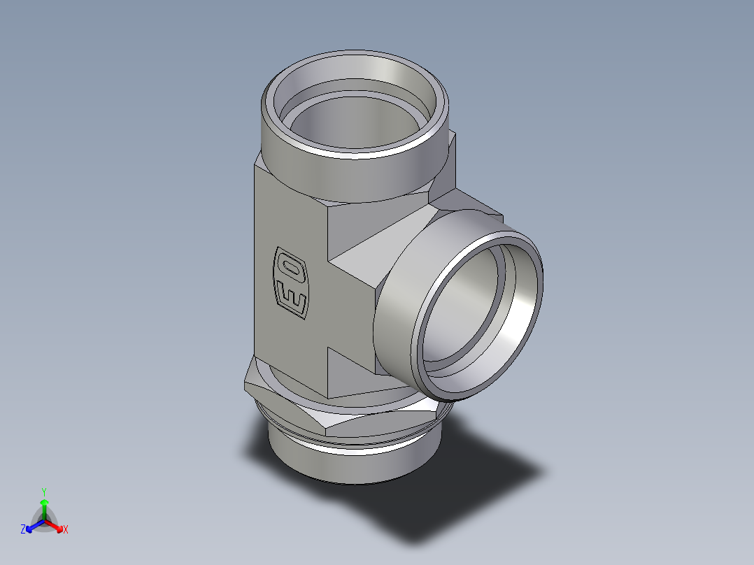 卡套式工业通用硬管接头EO_Adjustable_locknut_run_tee_LEE42LMOROMDCF