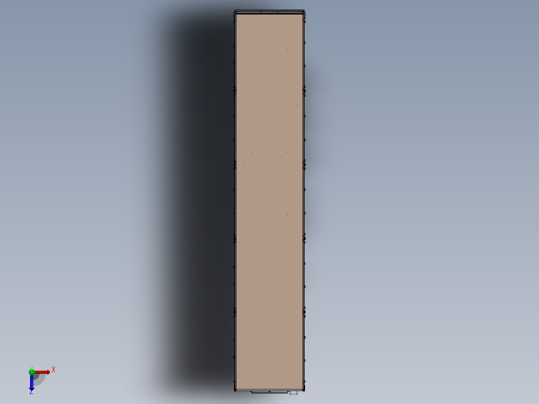 3轴大负载卡车车斗车体俯视图