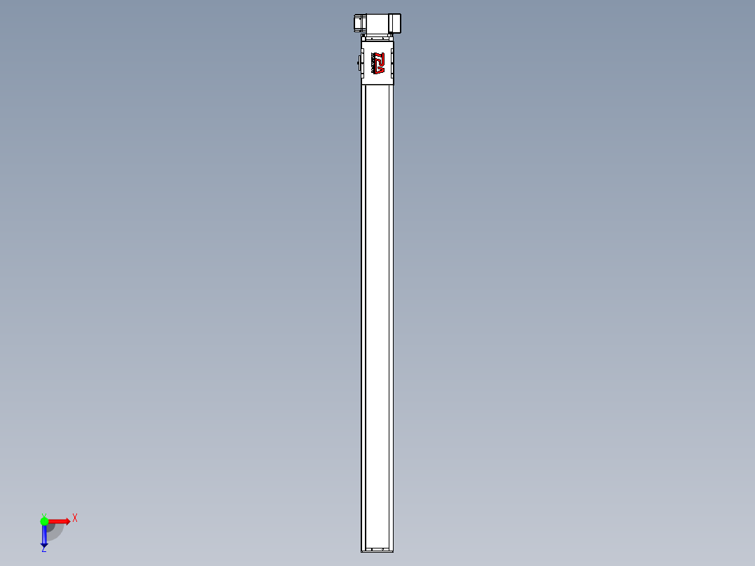 同步带全封闭直线模组TPA-HCB-110D-90-L1550-LP-C-P40-N3俯视图