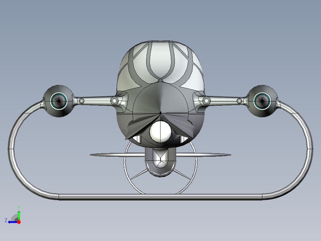 喷射式水轮机右视图