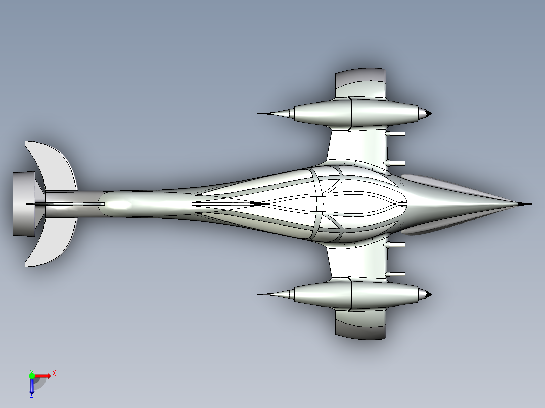 喷射式水轮机俯视图