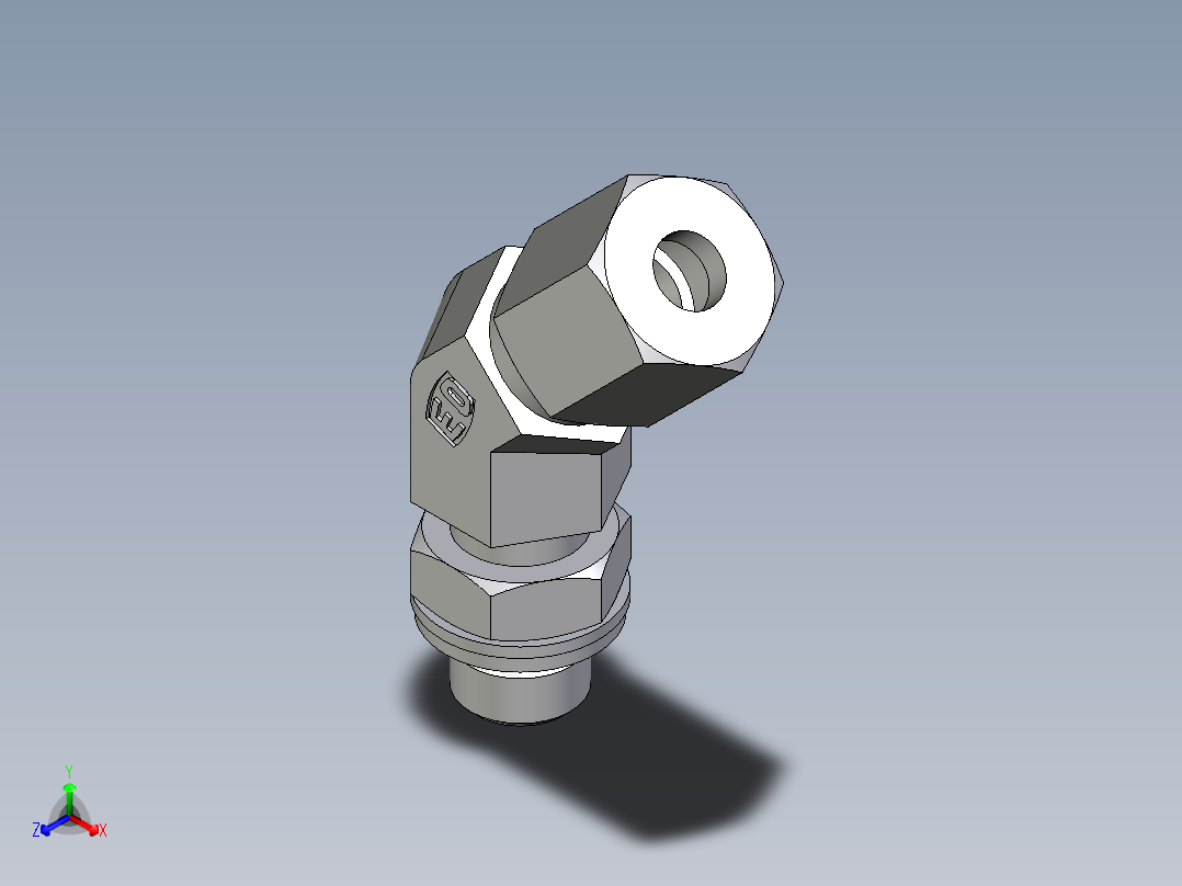 卡套式工业通用硬管接头EO_Adjustable_locknut_45_deg_elbow_VEE06ZLMCF