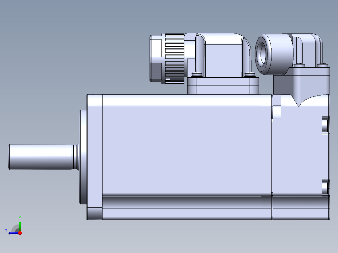 汇川电机（100w普通）MS1H1-10B30CB-A330Z 外形图右视图