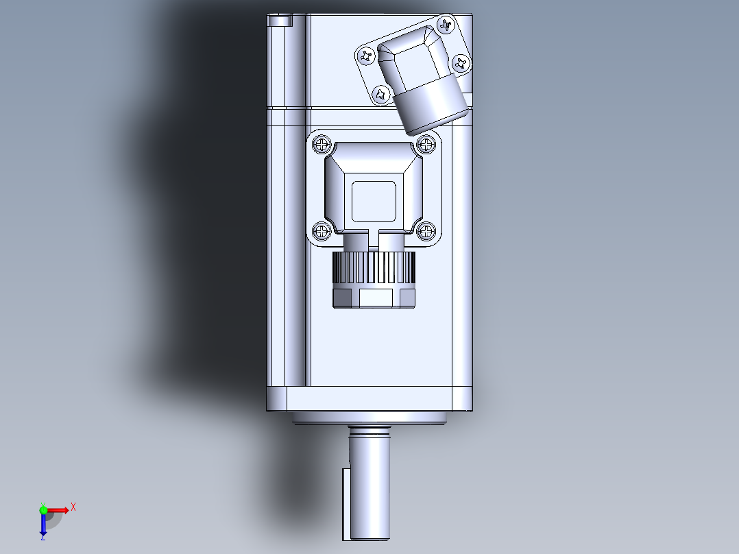 汇川电机（100w普通）MS1H1-10B30CB-A330Z 外形图俯视图