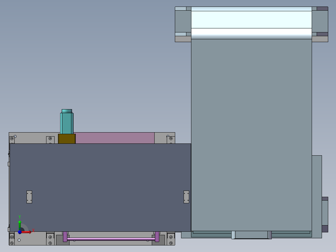 自动冲压上下料机 非标自动化设备3D图纸3D模型前视图