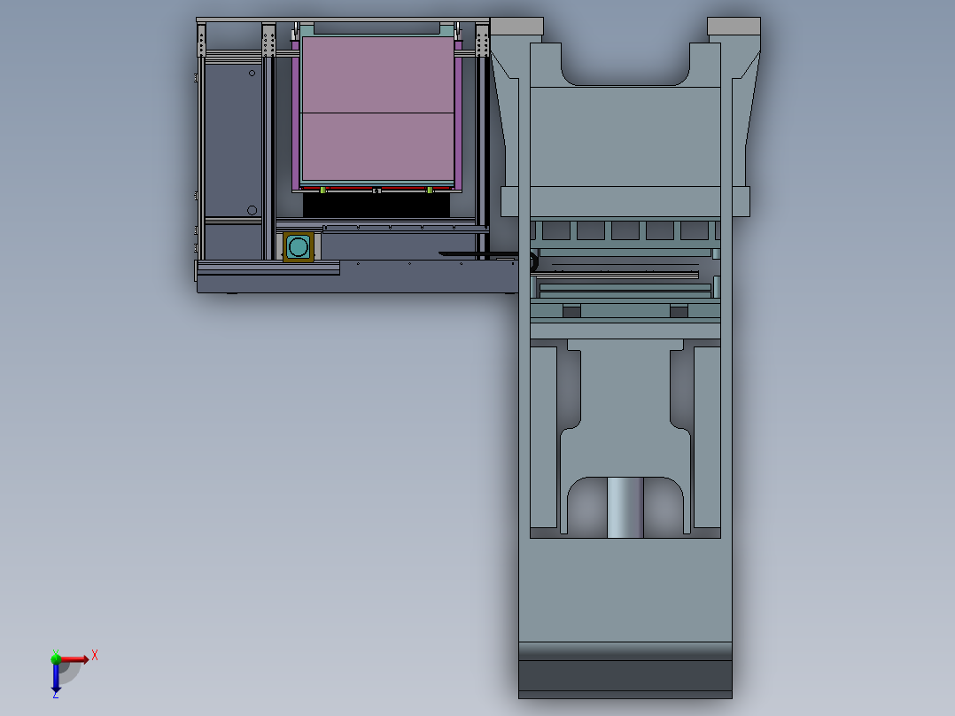自动冲压上下料机 非标自动化设备3D图纸3D模型俯视图