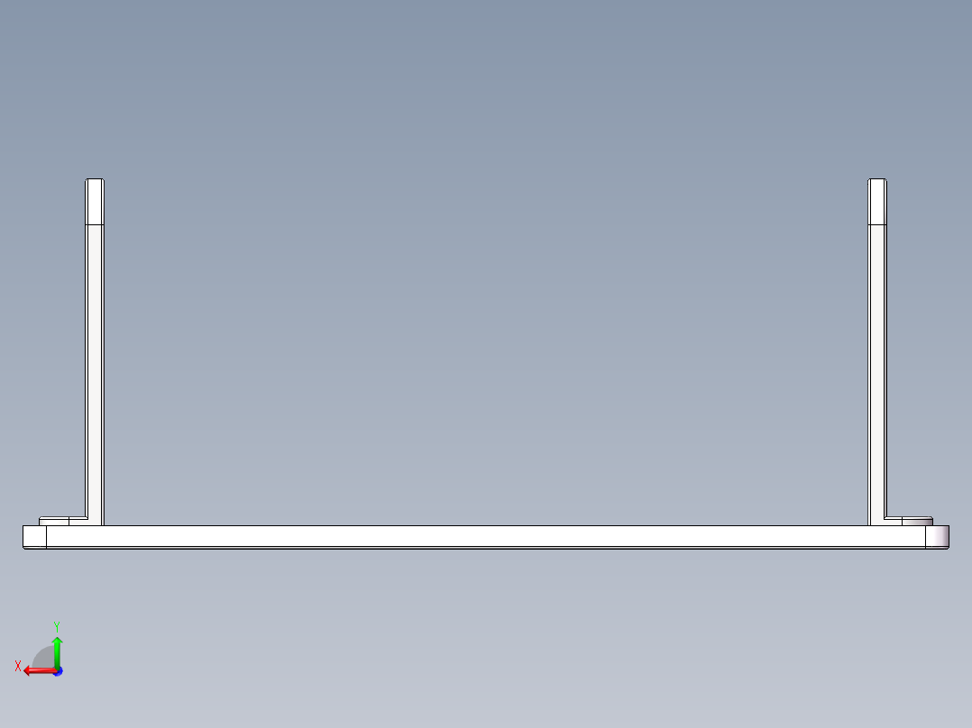 桌子模型后视图