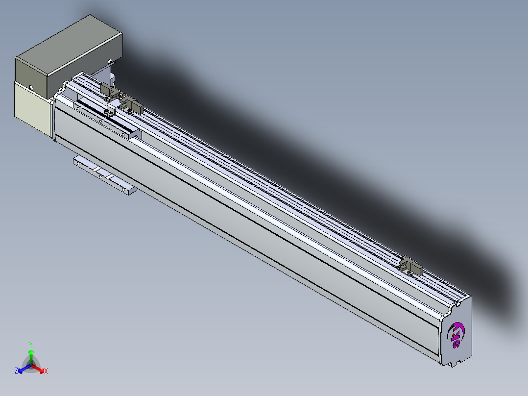 同步带滑台-半封闭B10H-L45-S550-RD-P40-D3
