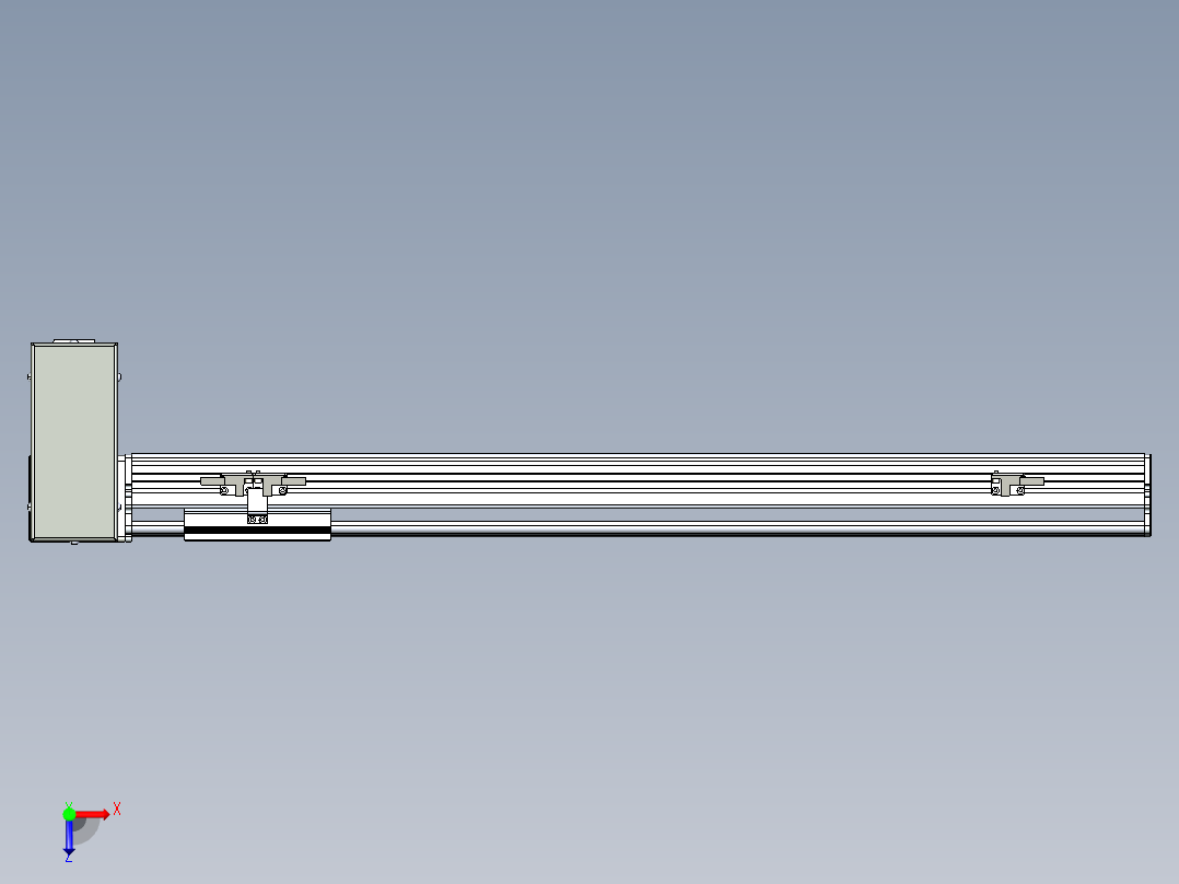 同步带滑台-半封闭B10H-L45-S550-RD-P40-D3俯视图