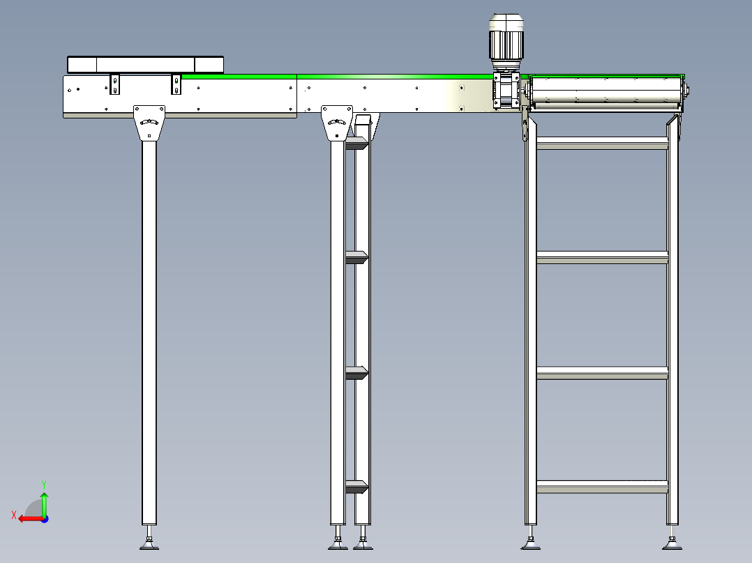 90°圆形带式输送机90-round-plastic-modular-belt-conveyor-IGS后视图