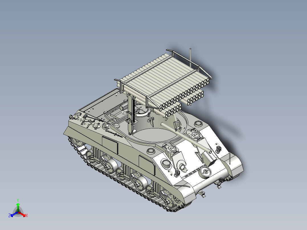 Calliope中型坦克正等轴测图