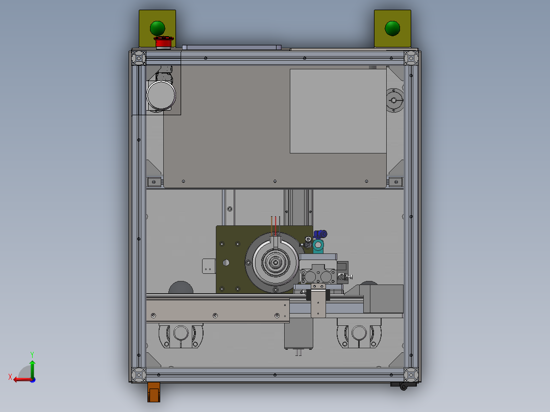 塑封电机端盖铆压后涂胶机sw18可编辑后视图