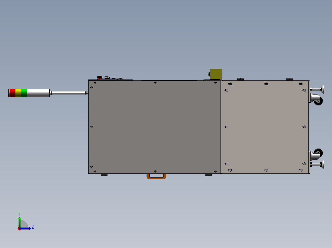 塑封电机端盖铆压后涂胶机sw18可编辑左视图