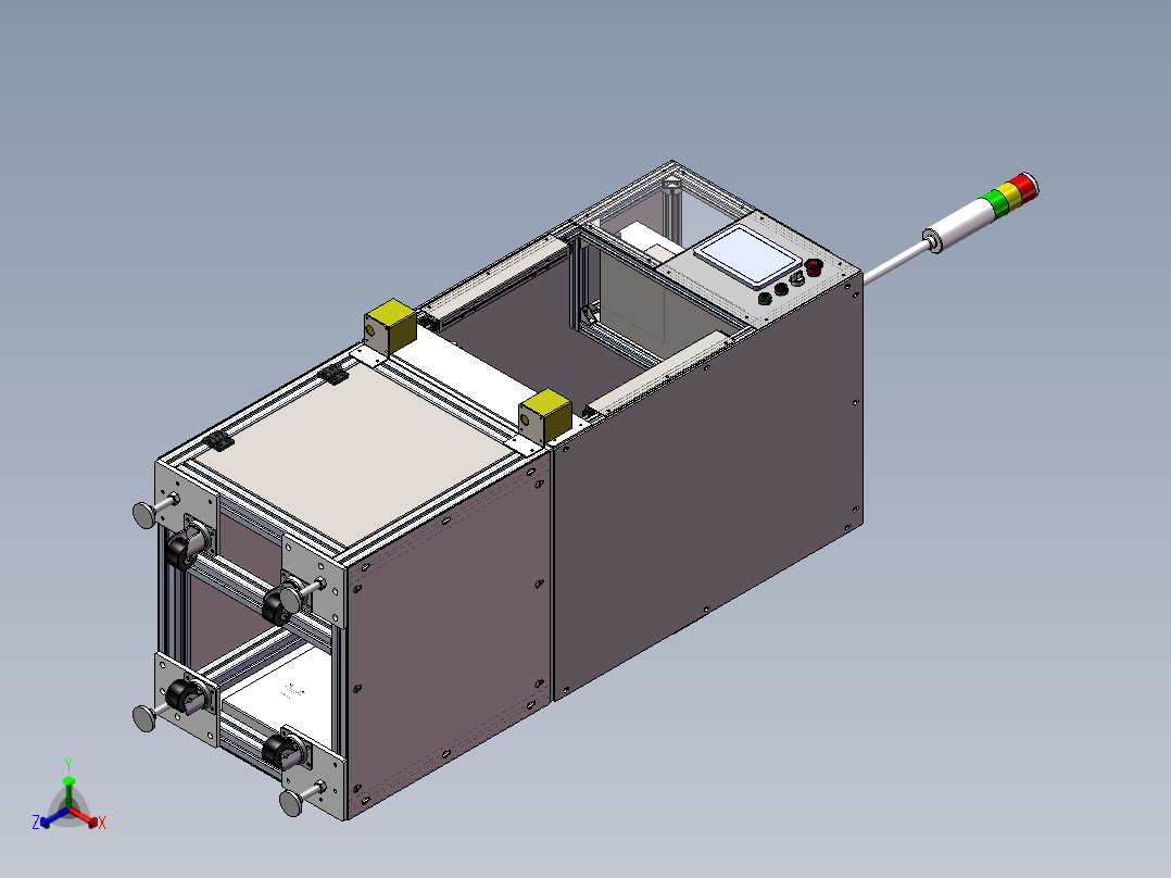 塑封电机端盖铆压后涂胶机sw18可编辑正等轴测图