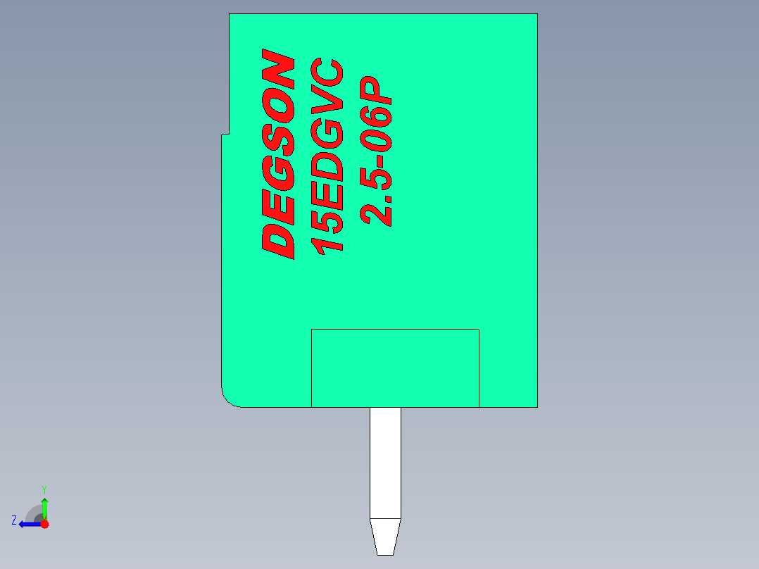 DEGSON 15EDG 系列 2.5mm 接线端子包-15EDGVC-2.5-06P-14-00AH右视图