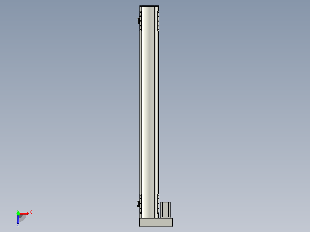 直线模组WG-LHA12-S1100-L设计图纸俯视图