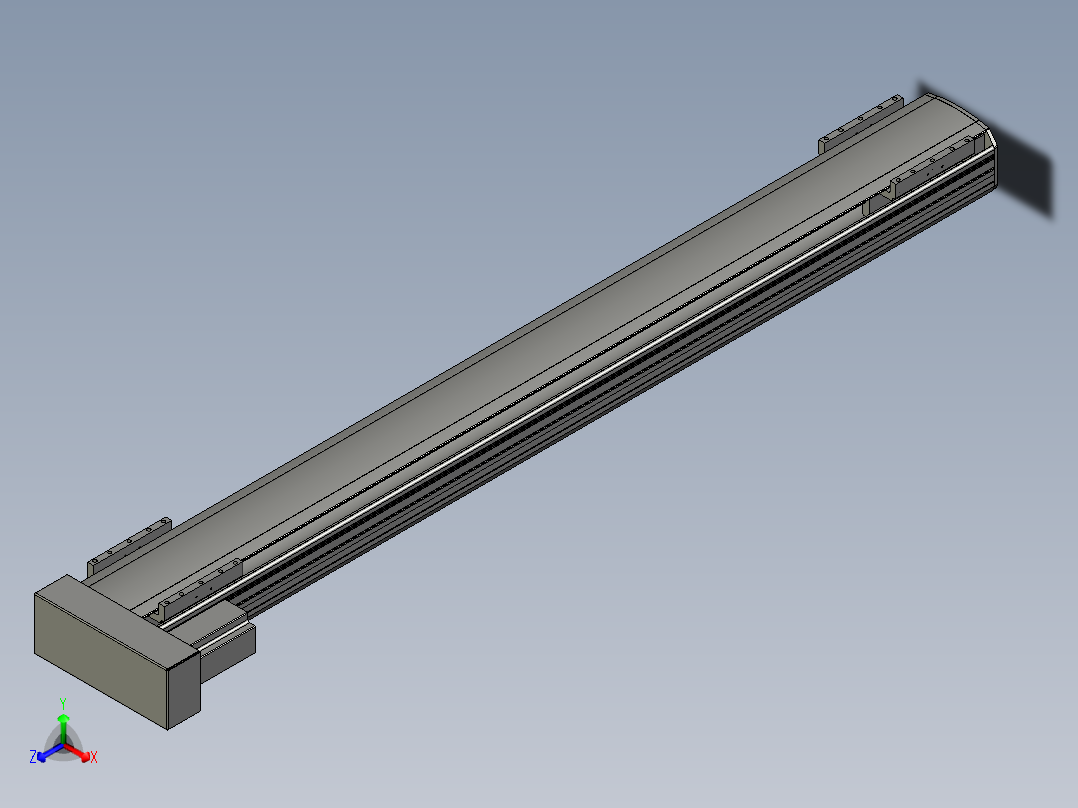 直线模组WG-LHA12-S1100-L设计图纸正等轴测图