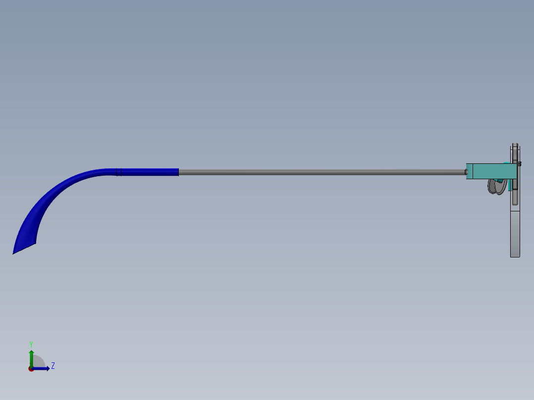 半框玻璃眼镜左视图