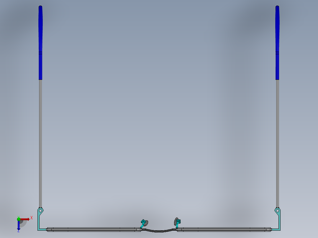 半框玻璃眼镜俯视图