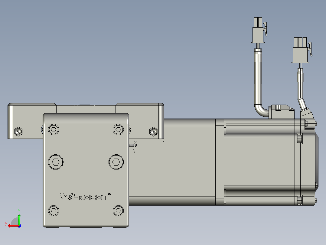威洛博直线电机模组EB8-L200-S1250-R-P75-MS3后视图