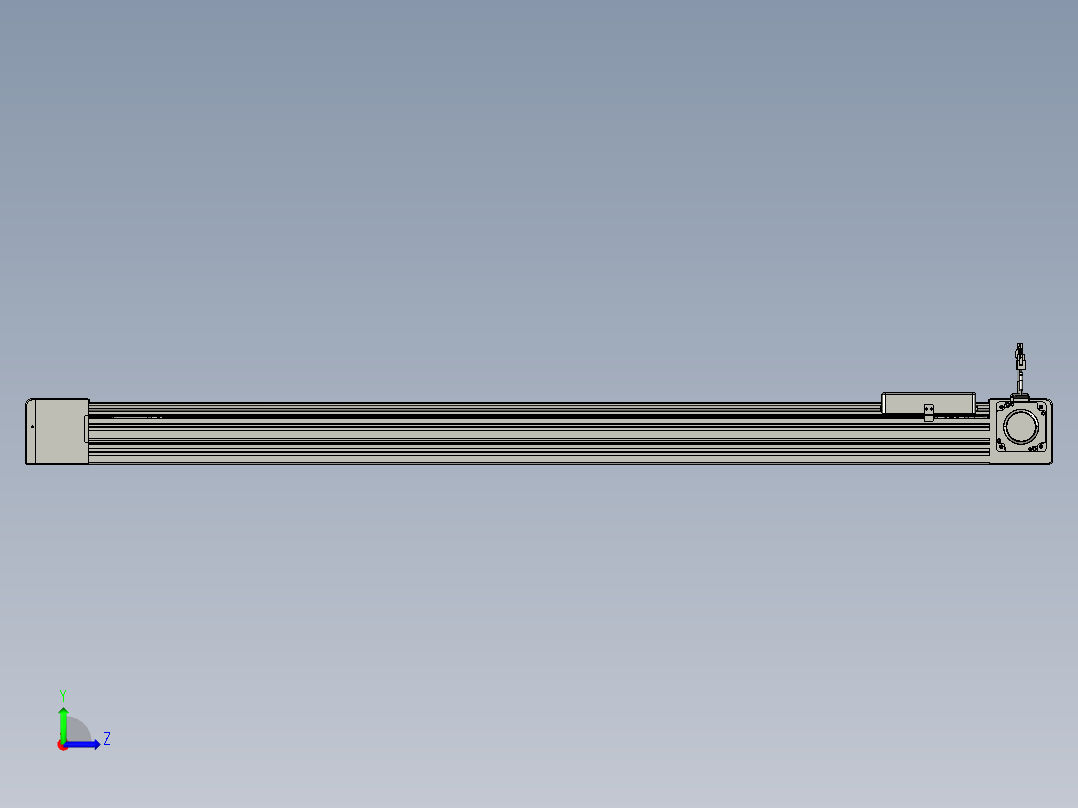 威洛博直线电机模组EB8-L200-S1250-R-P75-MS3左视图