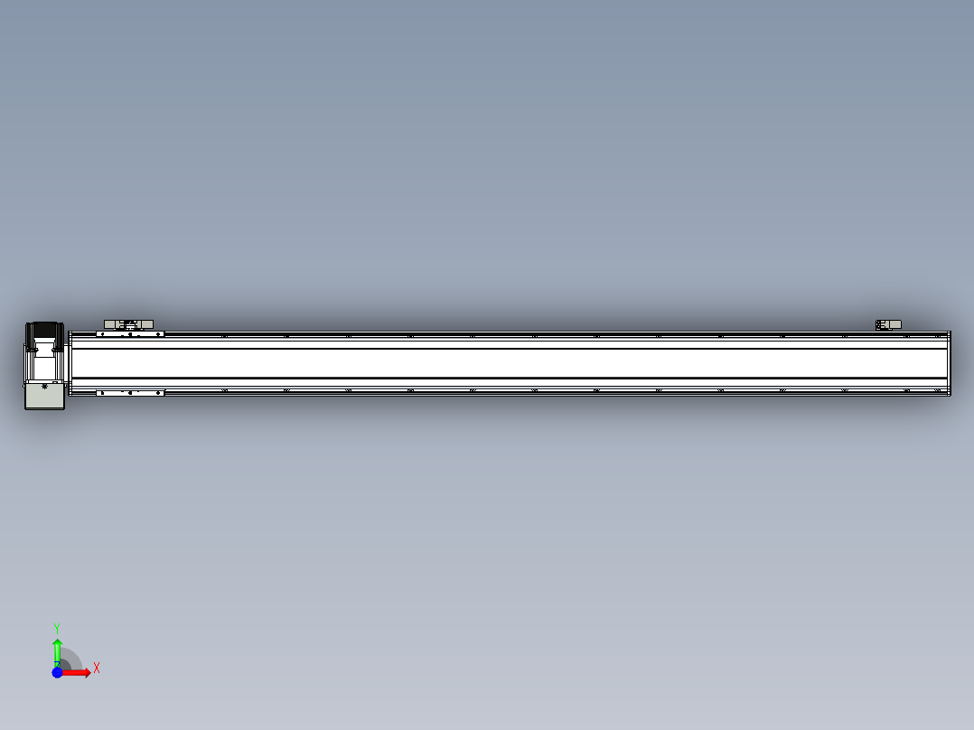 同步带滑台-半封闭B10H-L45-S1200-LU-P40-D3前视图